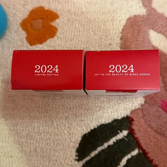 💜2024 Hallmark Set Lady Violet-Green Swallow &Violet-Green Swallow Ornaments NWT - Picture 2 of 6